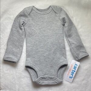 NWT Carter's Light Gray Long Sleeve Bodysuit for newborn